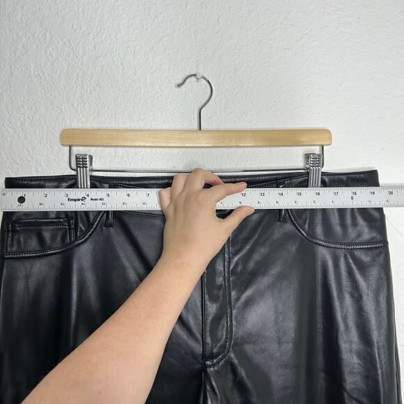 Joie Vegan Leather Straight Leg Pants 18 - Picture 4 of 9